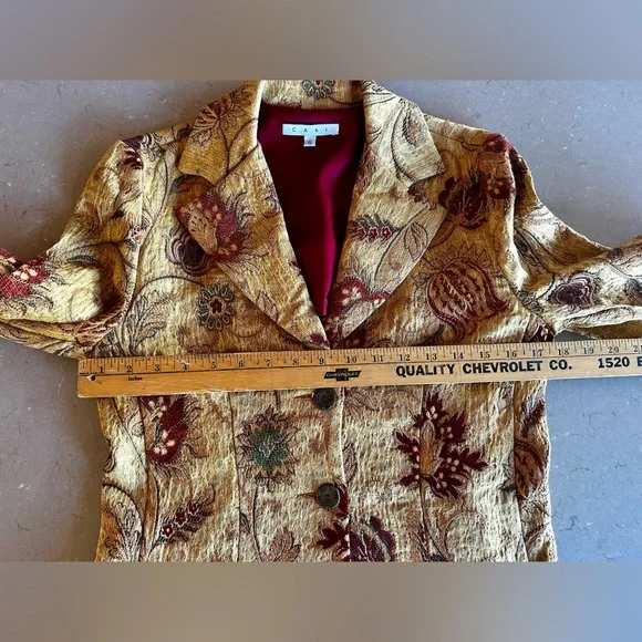 CAbi Fall Floral Coat vintage size 6 - Picture 10 of 13